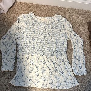 Matilda Jane Blue and White Smocked Top